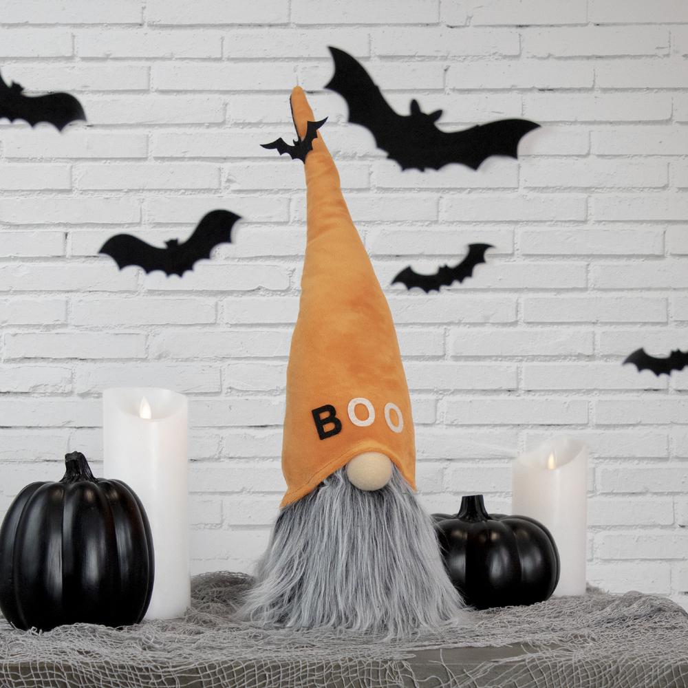 8" Flying Bat "Boo" Standing Halloween Gnome. Picture 1