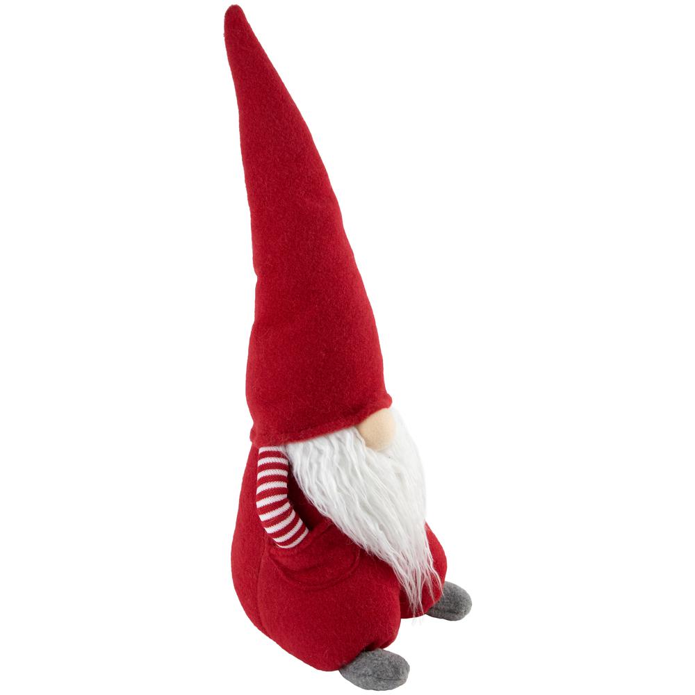20" Red and White "Hands in Pocket" Male Christmas Gnome Decoration. Picture 2