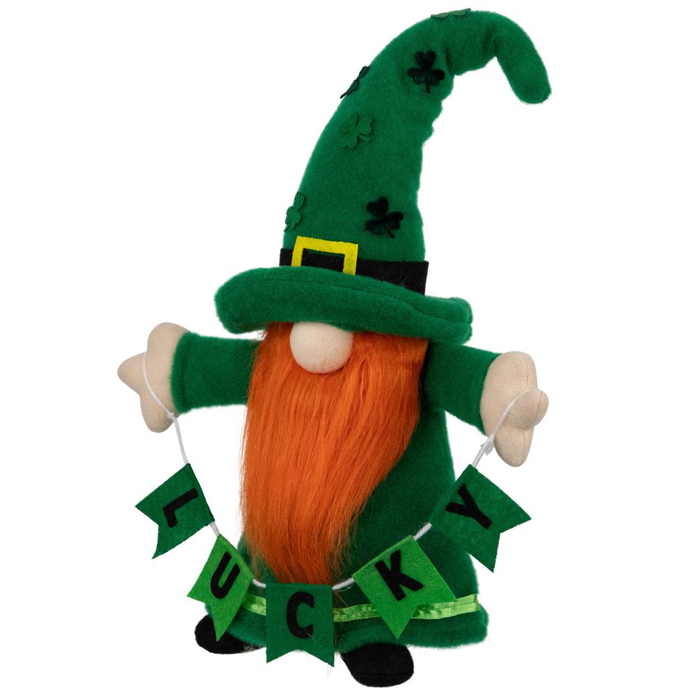 Lucky Gnome St. Patrick's Day Figurine - 16" - Green. Picture 2