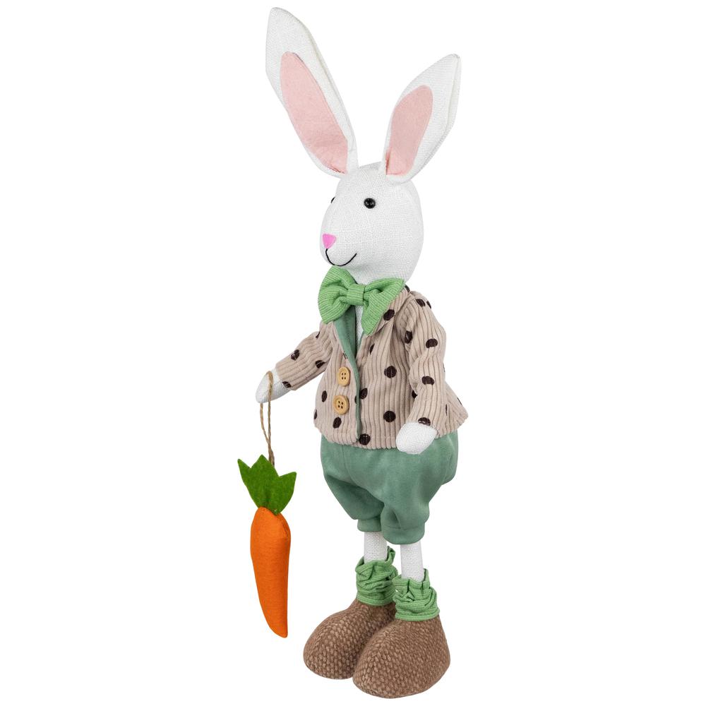 Polka Dot Boy Rabbit with Carrot Standing Easter Figure - 18". Picture 2