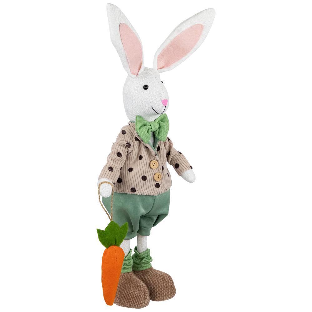 Polka Dot Boy Rabbit with Carrot Standing Easter Figure - 18". Picture 3
