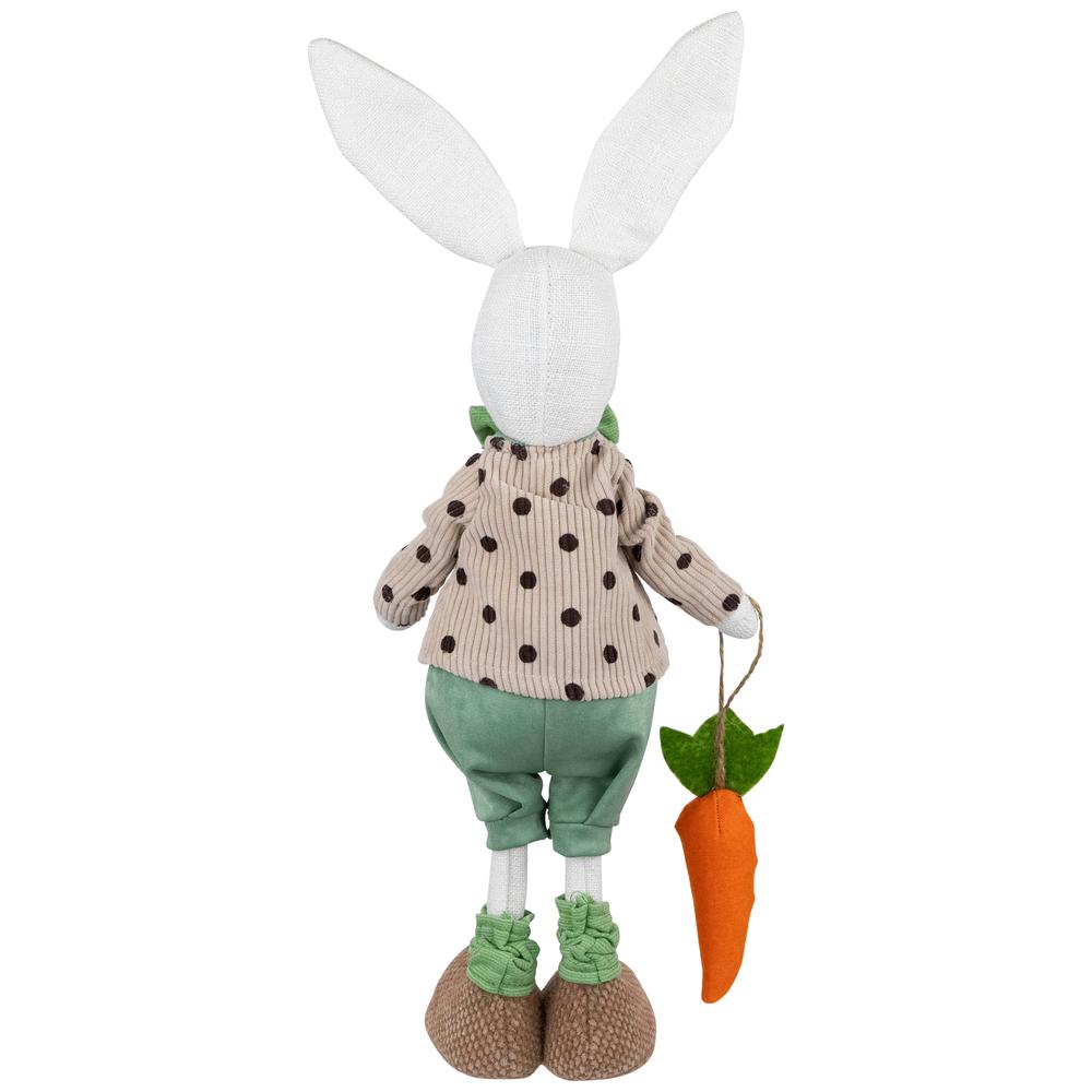 Polka Dot Boy Rabbit with Carrot Standing Easter Figure - 18". Picture 4