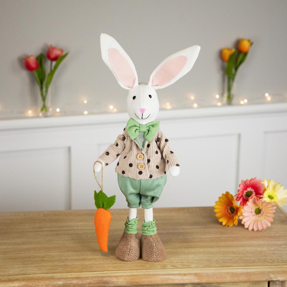 Polka Dot Boy Rabbit with Carrot Standing Easter Figure - 18". Picture 5