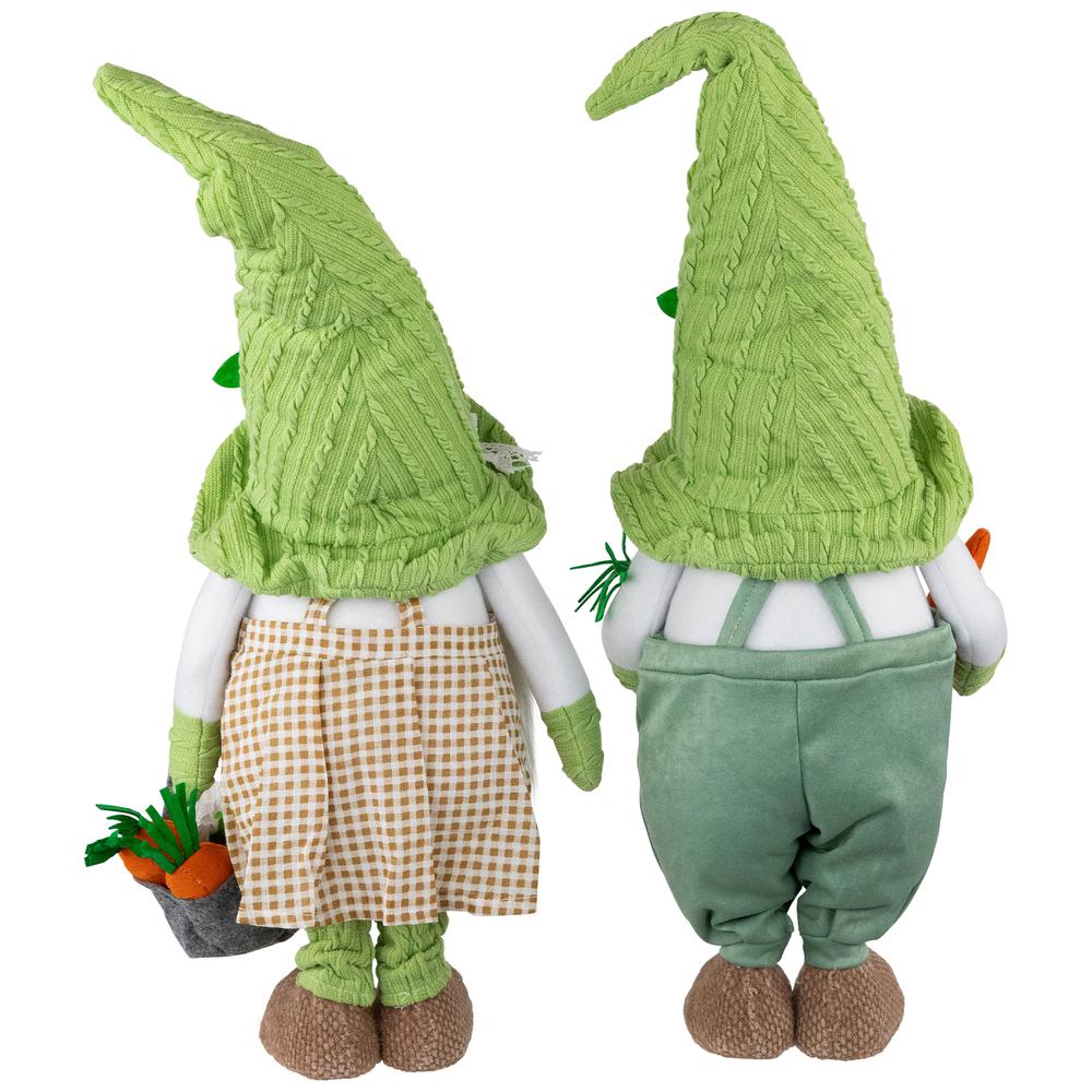 Gardening Gnomes Easter Figurines - 15" - Green and White - Set of 2. Picture 4