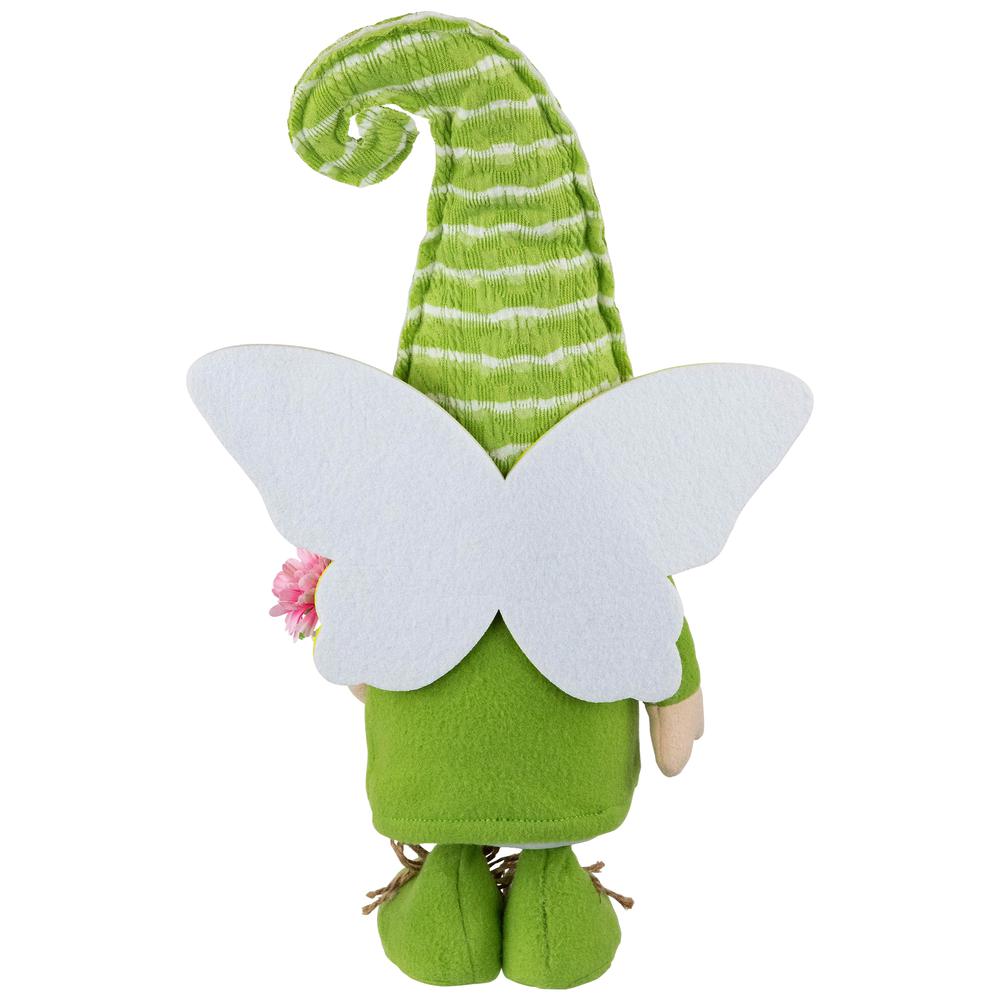 Butterfly Gnome Spring Figurine - 16" - Green and Yellow. Picture 4