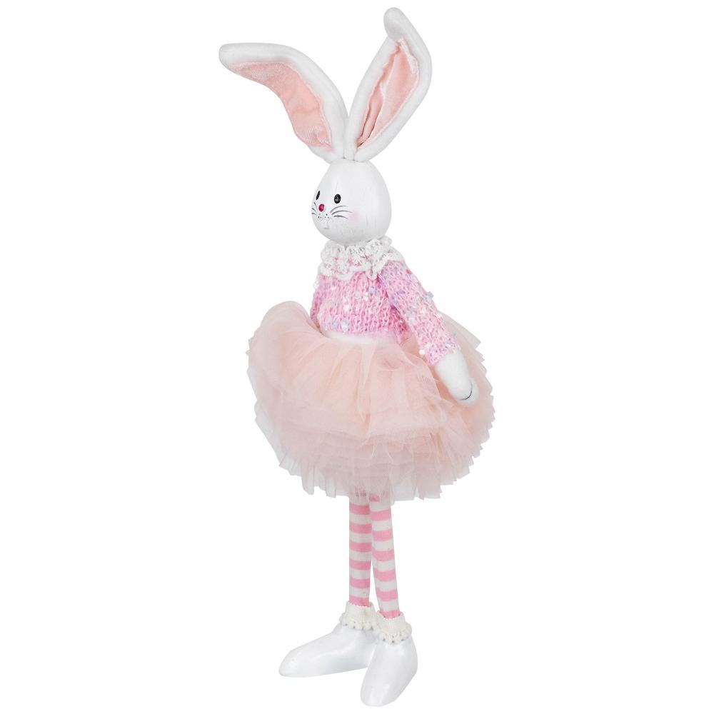 Ballerina Bunny Standing Easter Figure - 15" - Pink and White. Picture 2