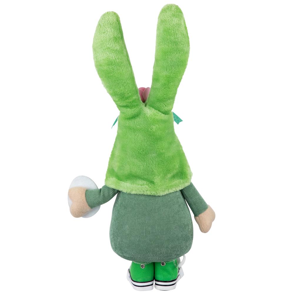 Gnome with Bunny Ears Easter Figure - 15" - Green and White. Picture 4