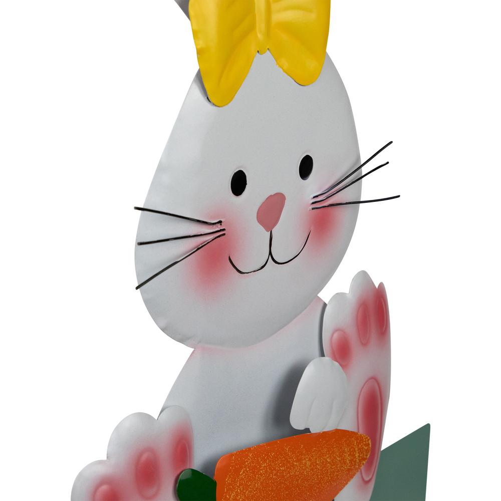 Bunny with Carrot Happy Easter Outdoor Garden Stake - 18.75". Picture 4