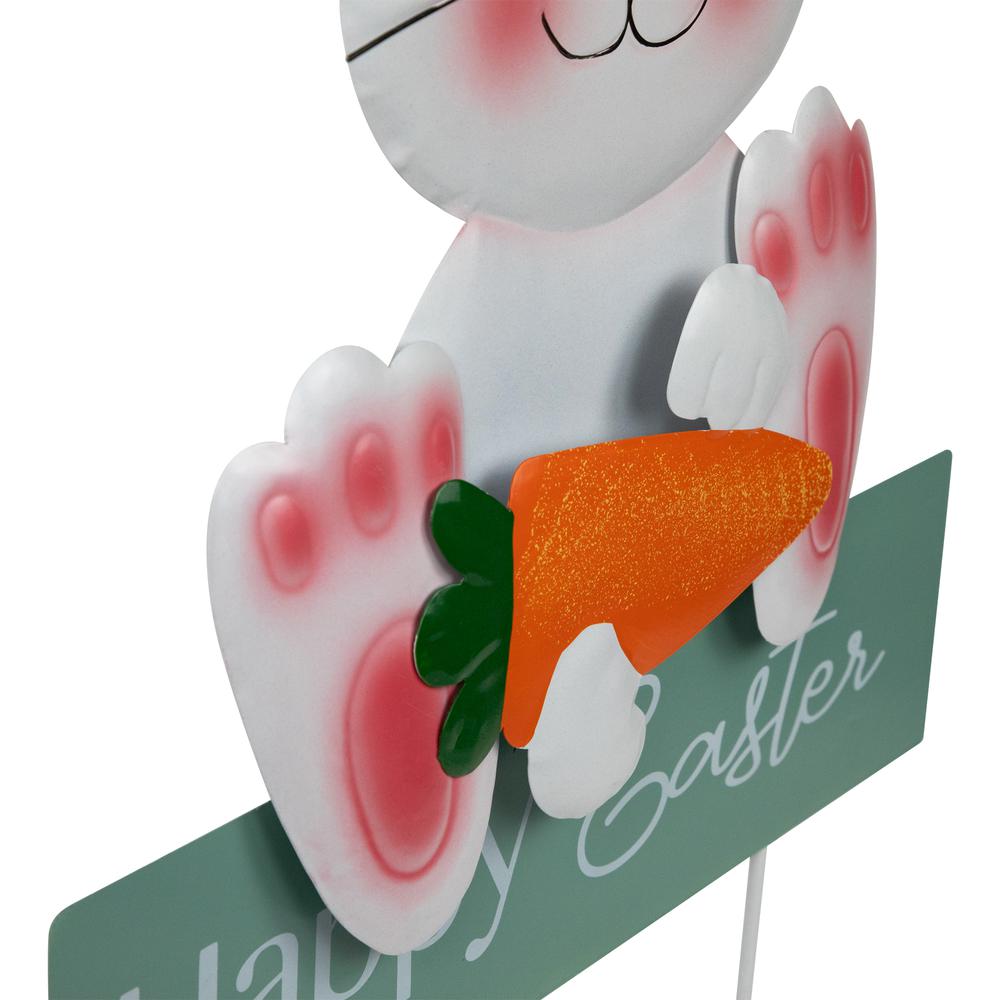 Bunny with Carrot Happy Easter Outdoor Garden Stake - 18.75". Picture 5