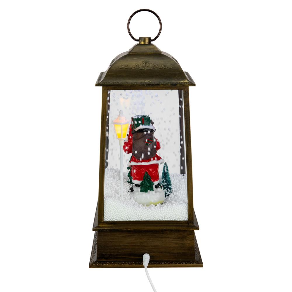 13.5" LED Lighted Snowing Musical Santa Christmas Lantern. Picture 3