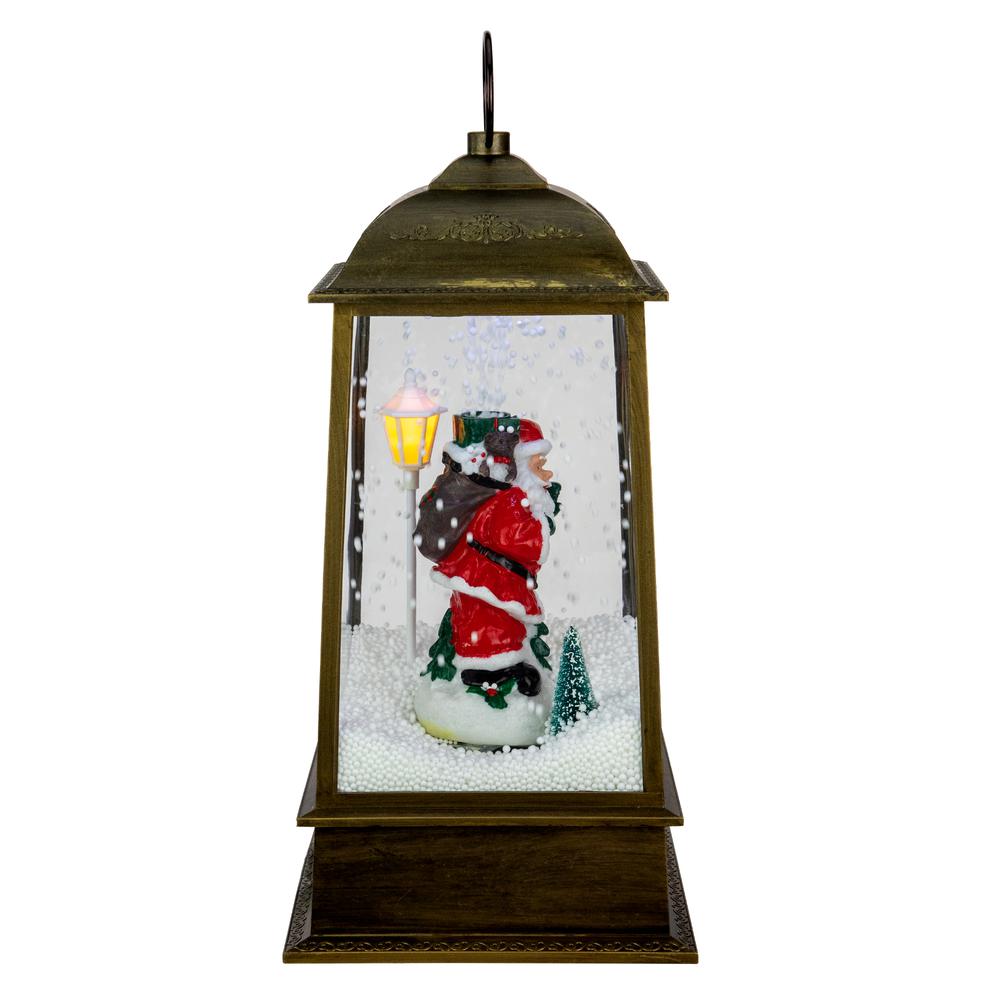 13.5" LED Lighted Snowing Musical Santa Christmas Lantern. Picture 4