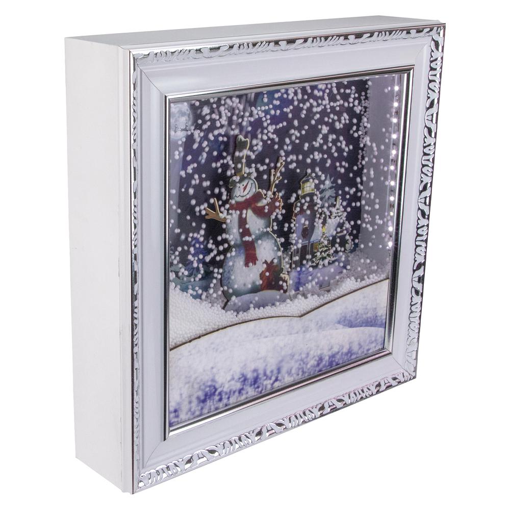 15" LED Lighted Musical Snowing Snowman Wall Plaque. Picture 2