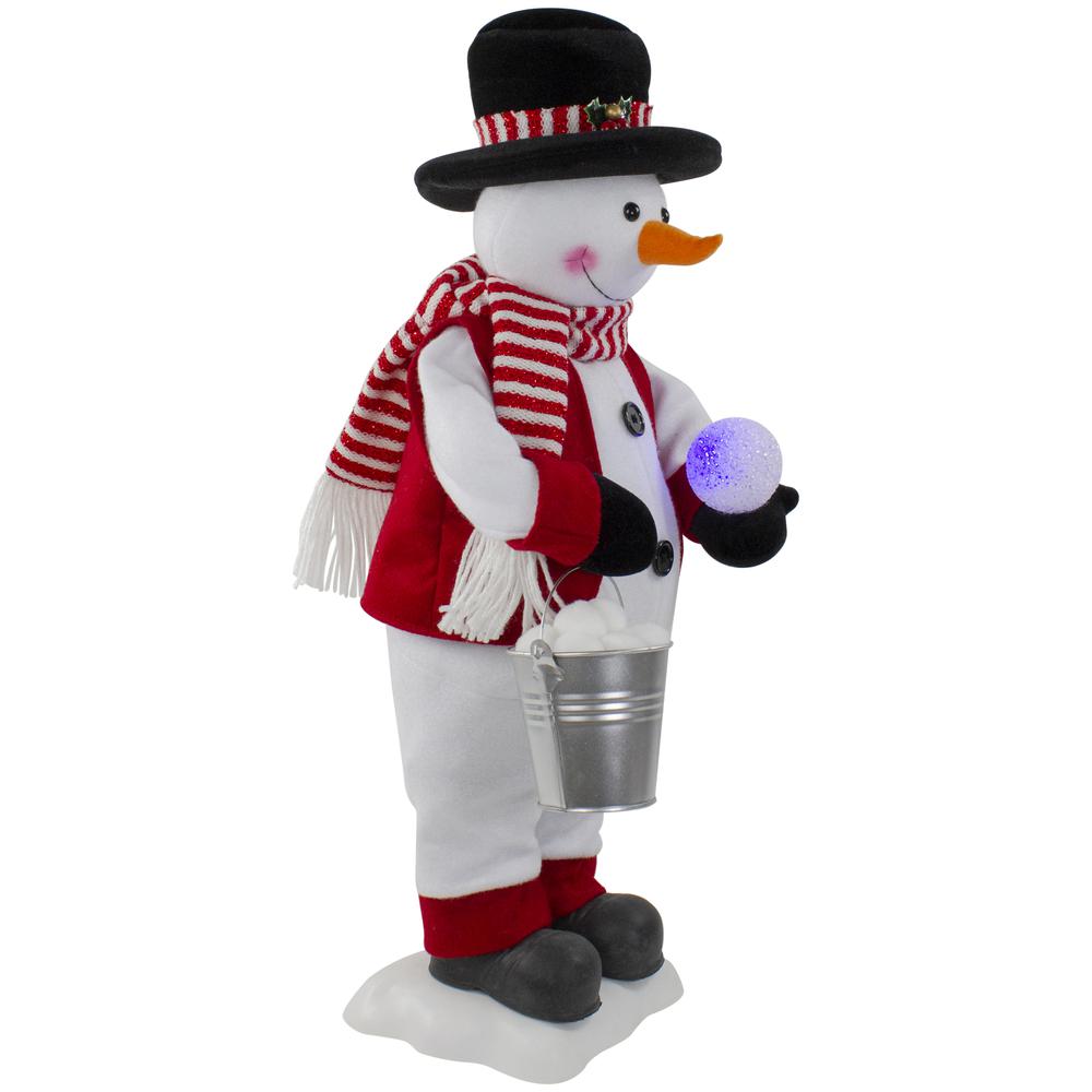 24" Lighted and Animated Musical Snowman Christmas Figure. Picture 3