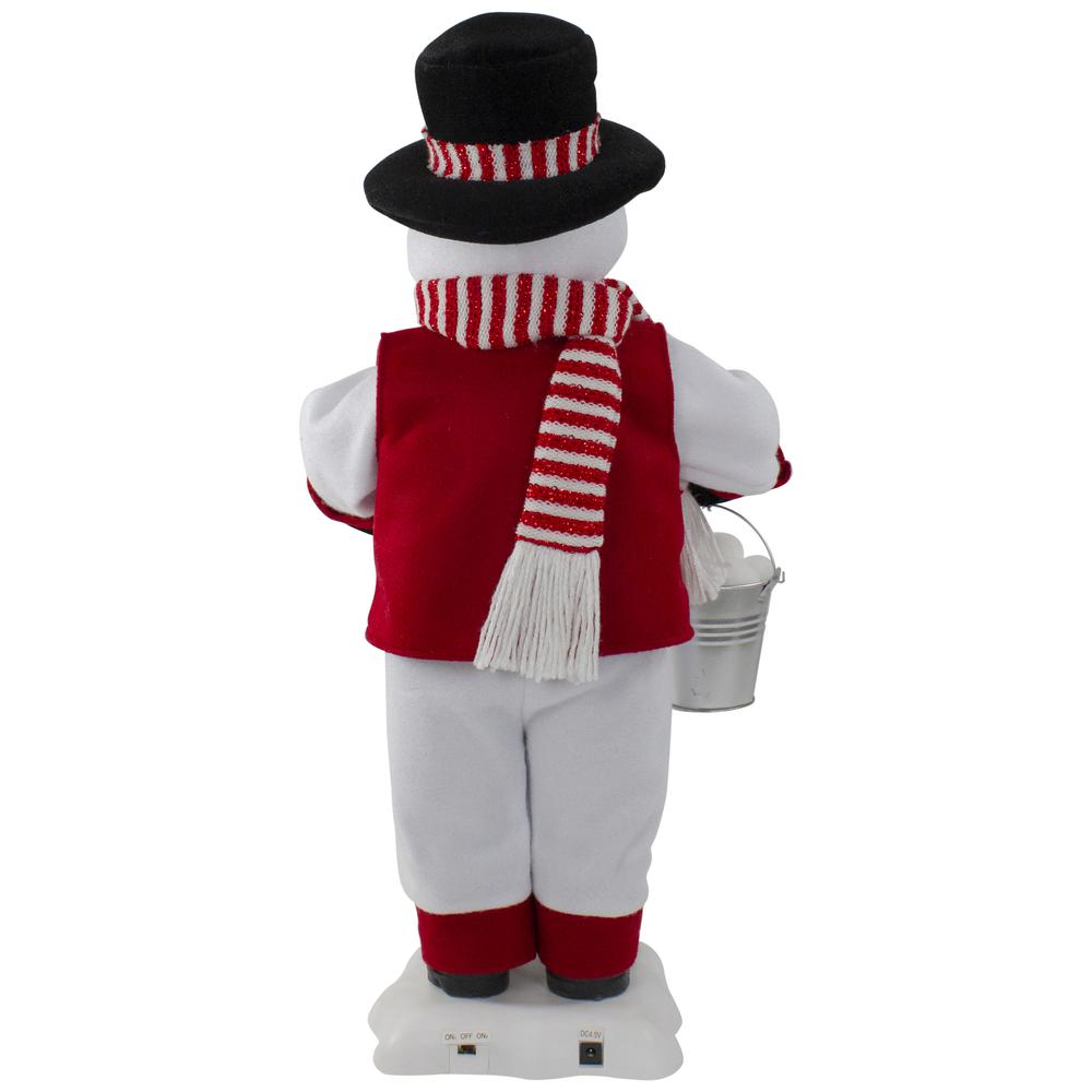 24" Lighted and Animated Musical Snowman Christmas Figure. Picture 5