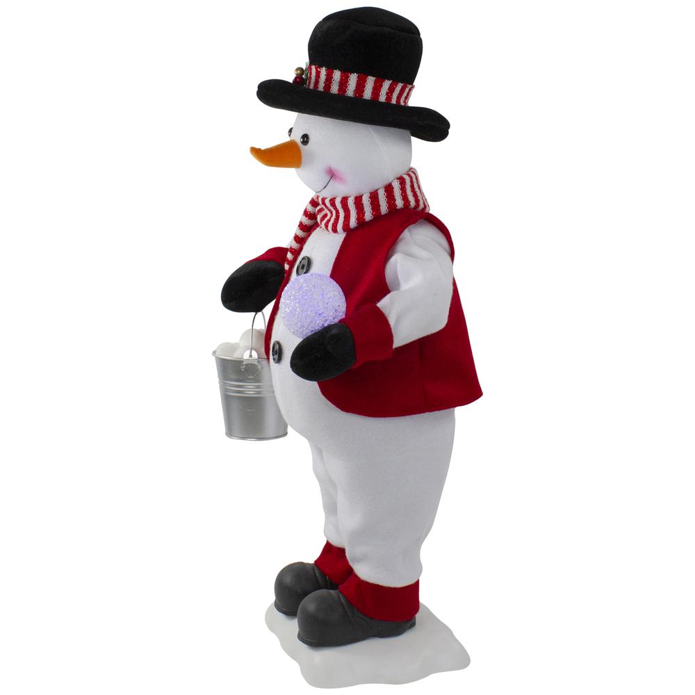 24" Lighted and Animated Musical Snowman Christmas Figure. Picture 4