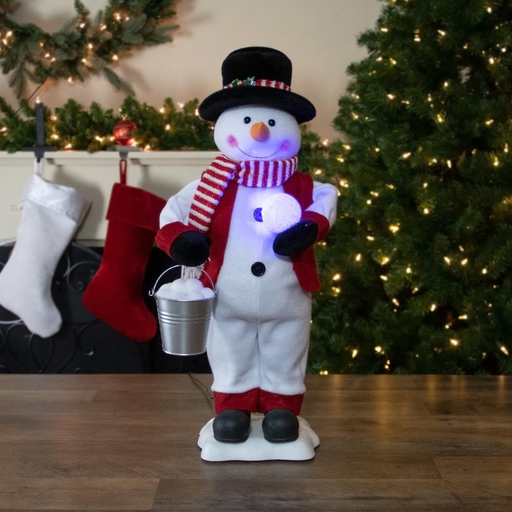 24" Lighted and Animated Musical Snowman Christmas Figure. Picture 2