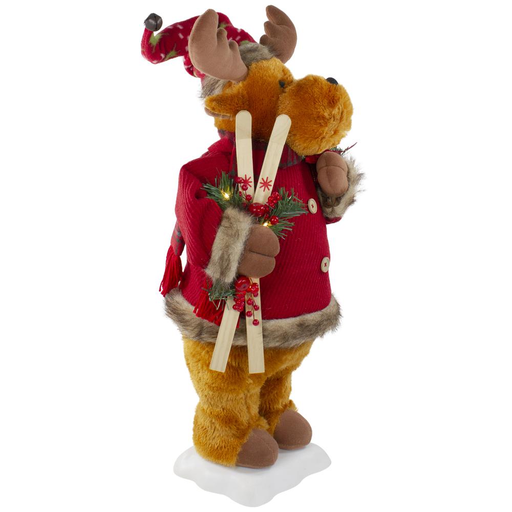 24" Lighted and Animated Musical Moose Christmas Figure. Picture 3
