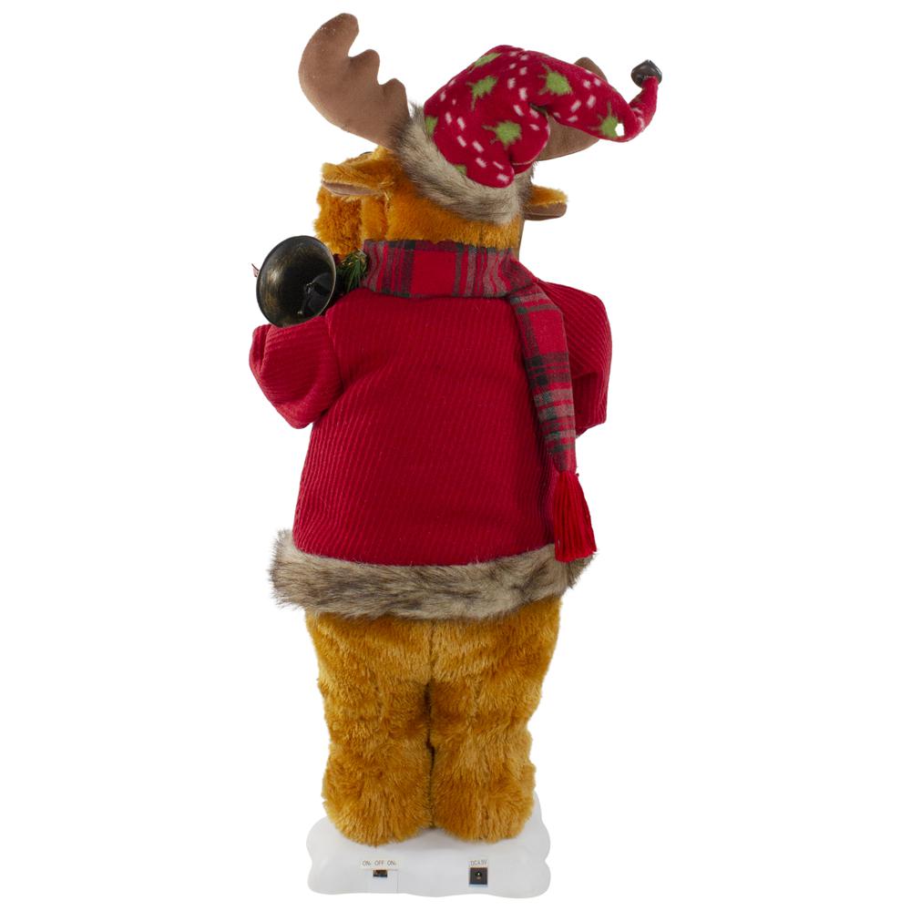 24" Lighted and Animated Musical Moose Christmas Figure. Picture 6