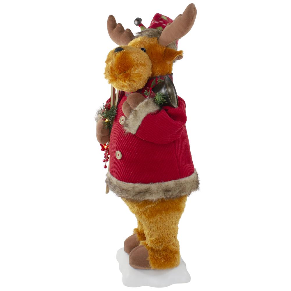 24" Lighted and Animated Musical Moose Christmas Figure. Picture 5