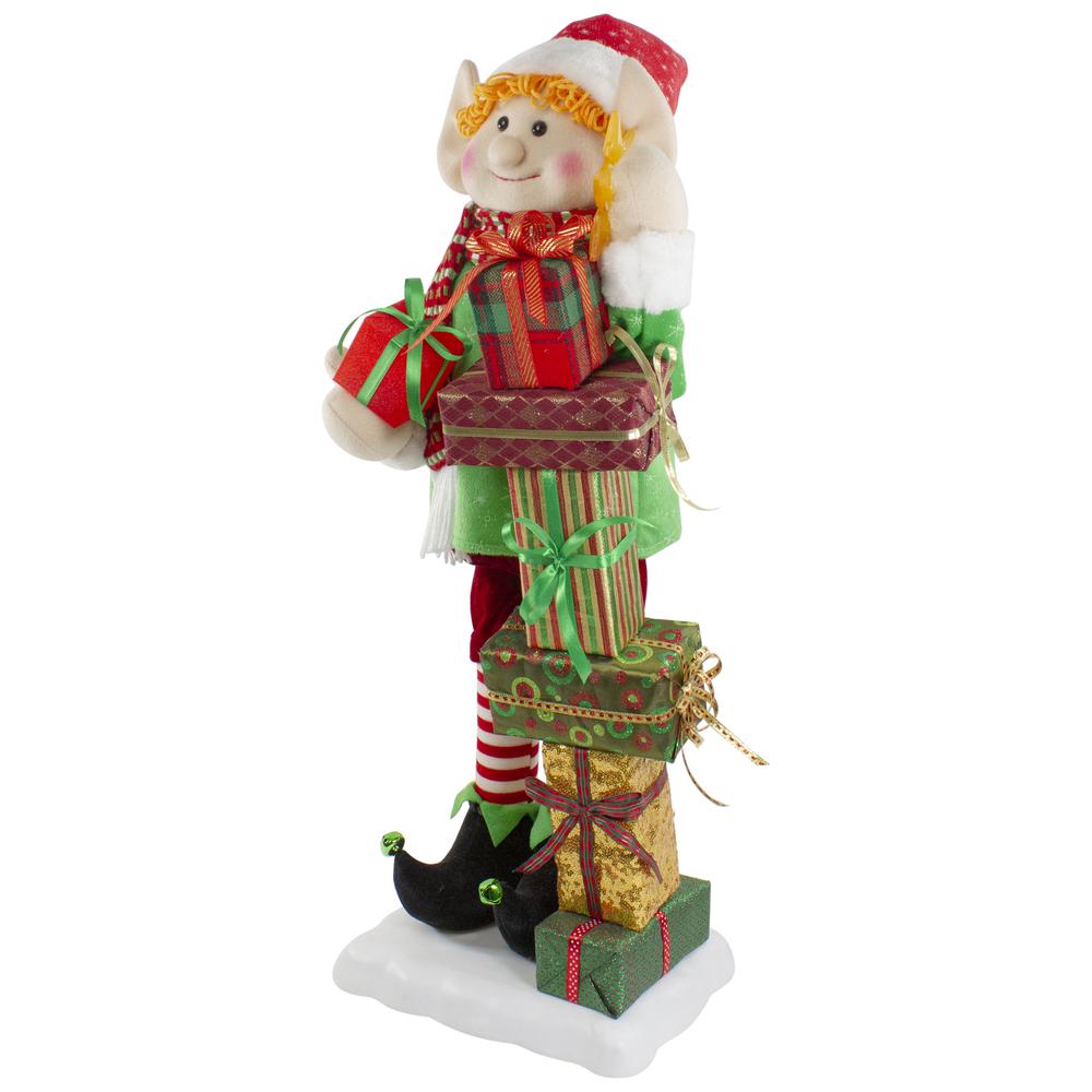 30-Inch Santa's Little Animated Elf with Lighted Star Musical Christmas Figure. Picture 4