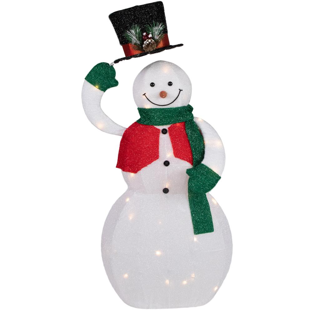 36" LED Lighted Animated Hat Tipping Snowman Christmas Figure. Picture 4