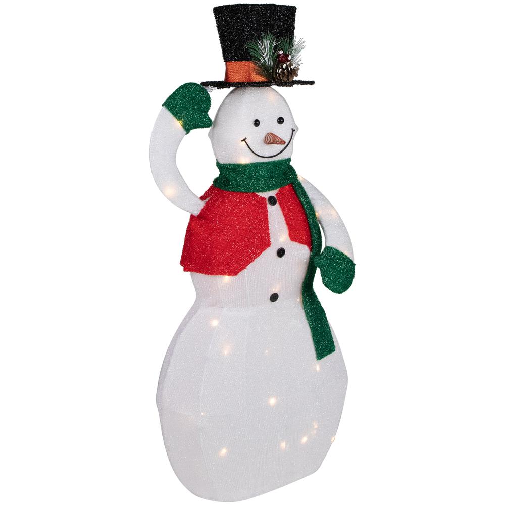 36" LED Lighted Animated Hat Tipping Snowman Christmas Figure. Picture 7