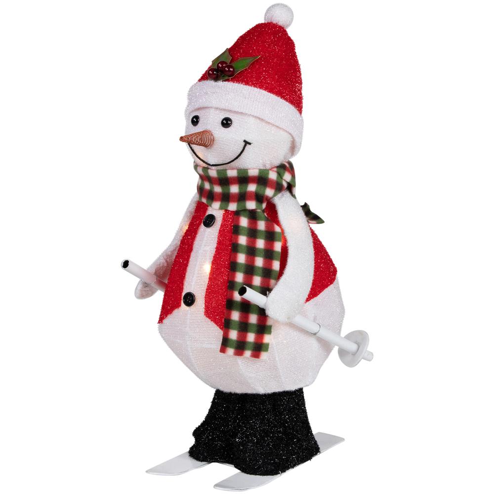 24" Animated Skiing Snowman LED Lighted Christmas Figure. Picture 4