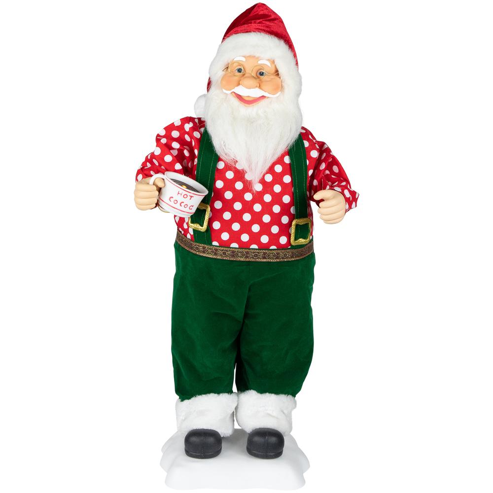24" Animated and Musical Santa Claus with Hot Cocoa Christmas Figure. Picture 1
