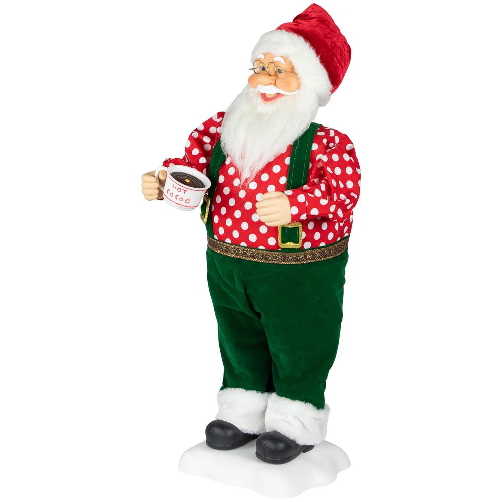 24" Animated and Musical Santa Claus with Hot Cocoa Christmas Figure. Picture 3