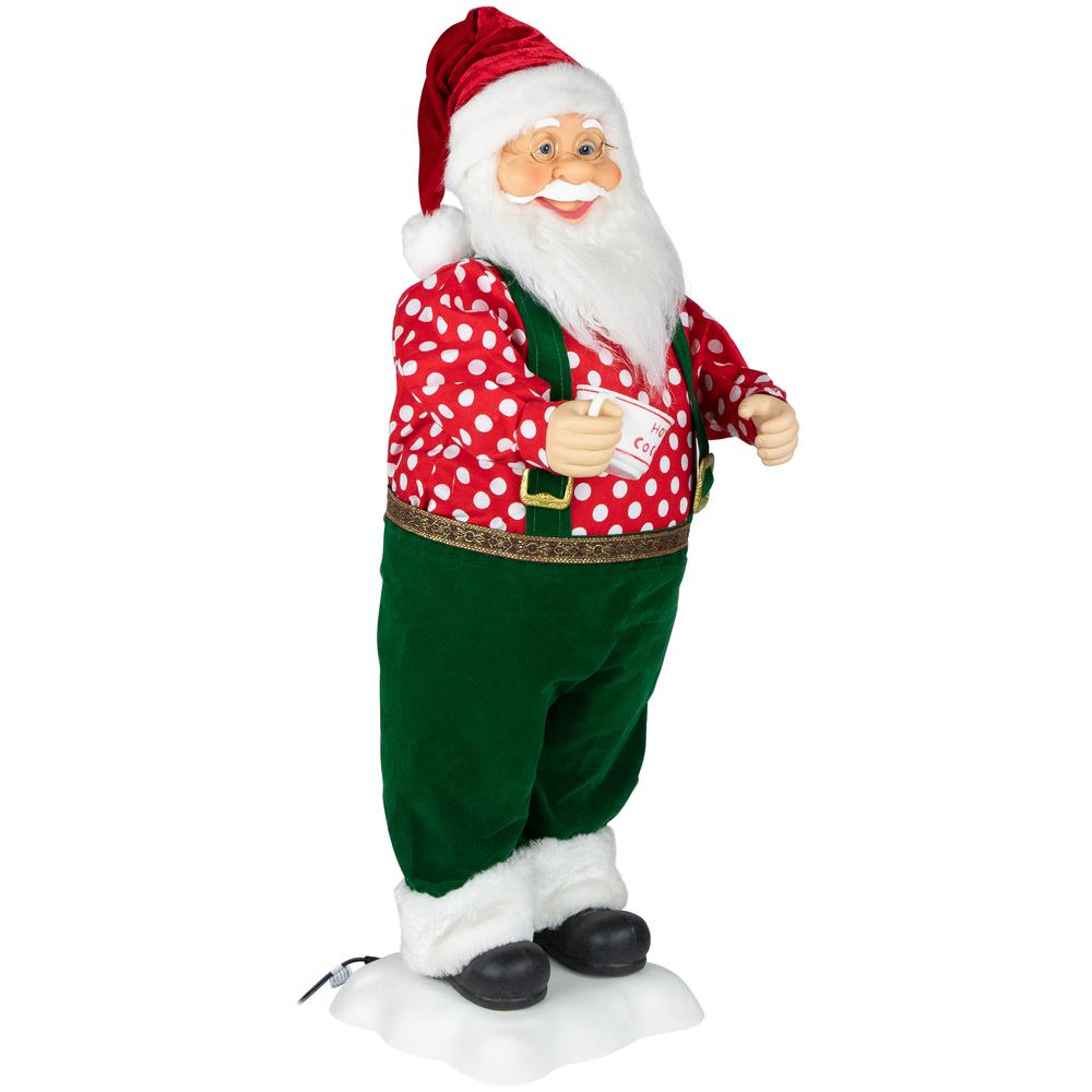 24" Animated and Musical Santa Claus with Hot Cocoa Christmas Figure. Picture 4