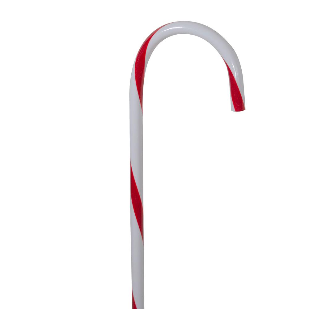 Club Pack of 24 Red and White Striped Candy Cane Christmas Decorations 32". Picture 2