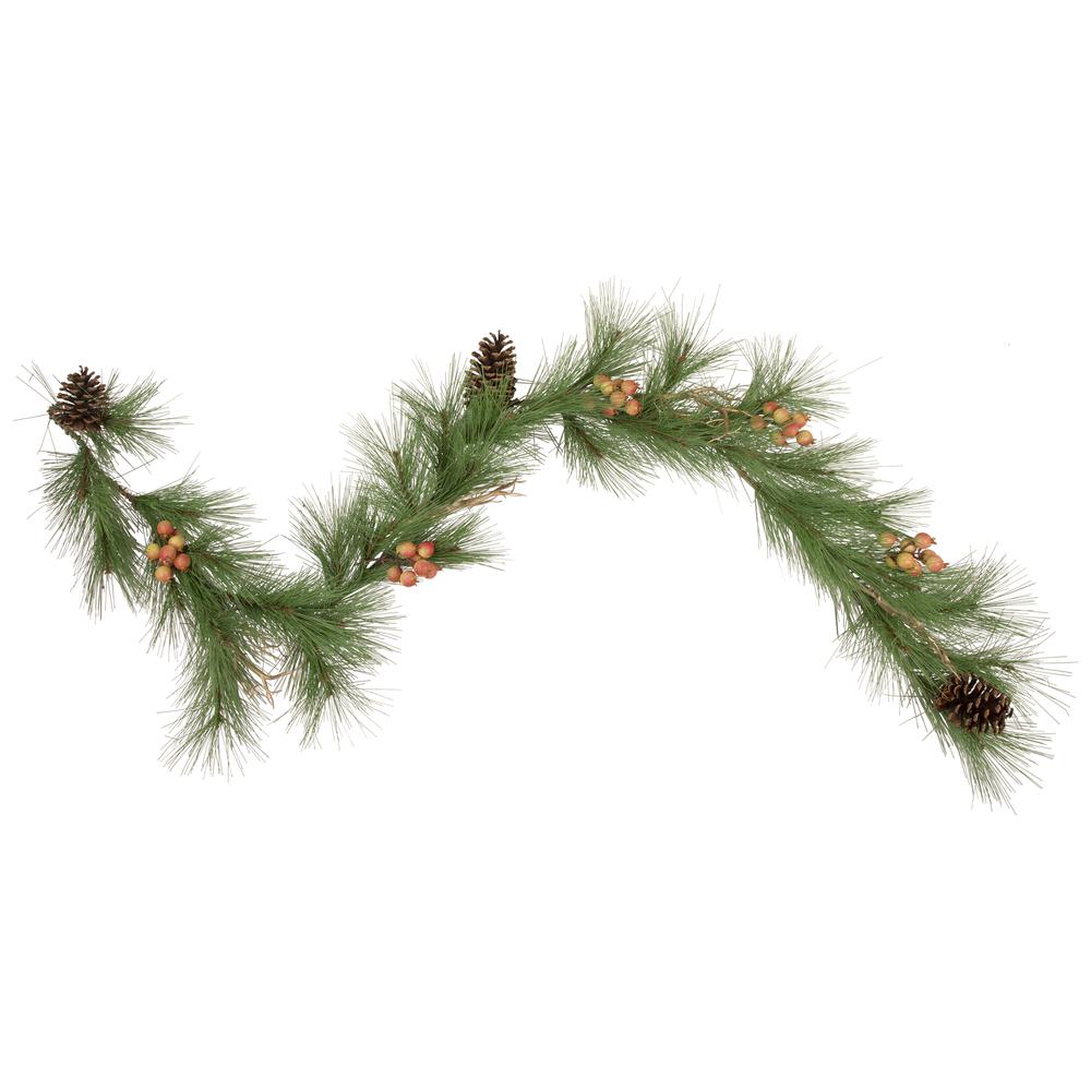6' x 10" Long Needle Pine and Pinecone Artificial Christmas Garland  Unlit. Picture 1