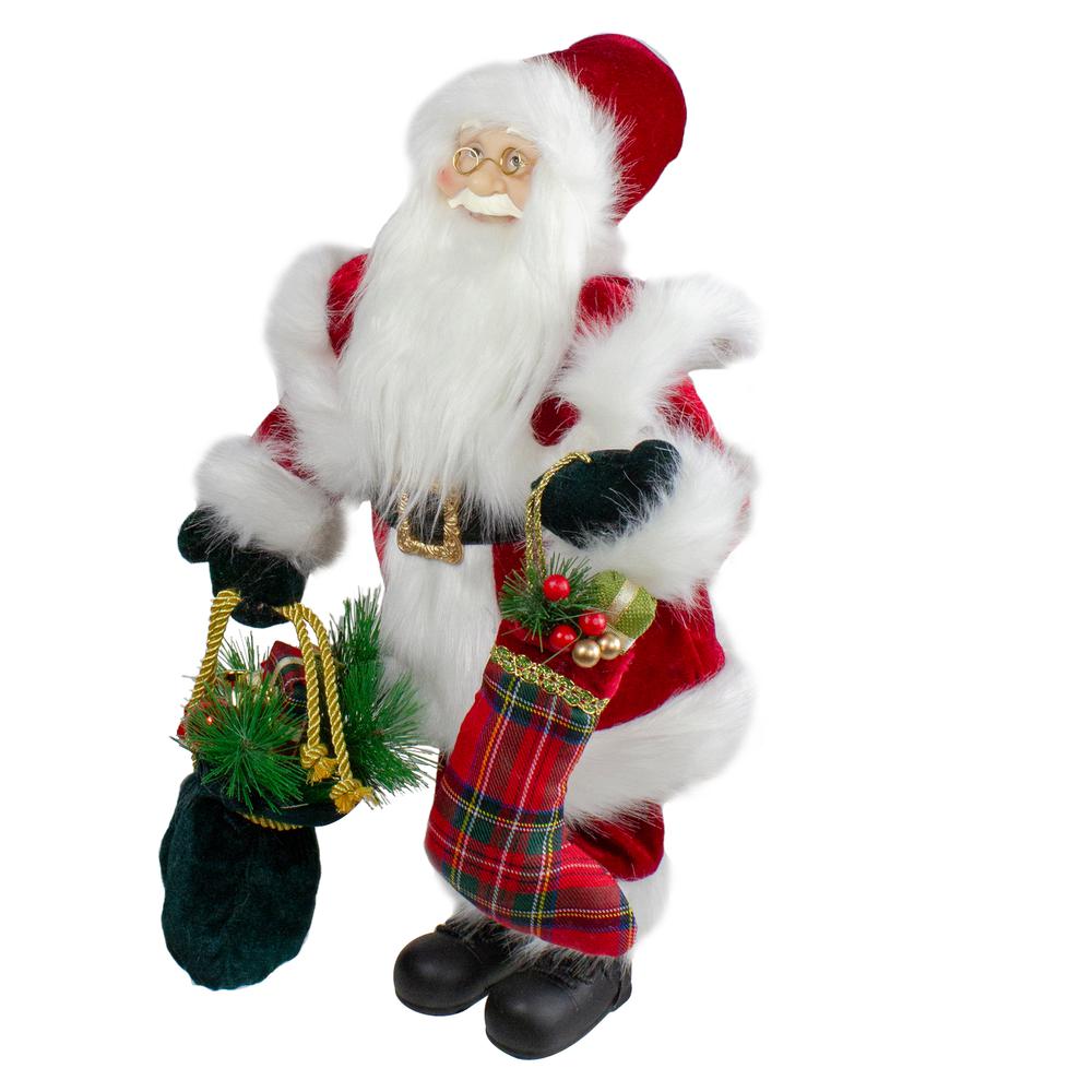 18" Standing Santa with Presents Christmas Figure. Picture 3