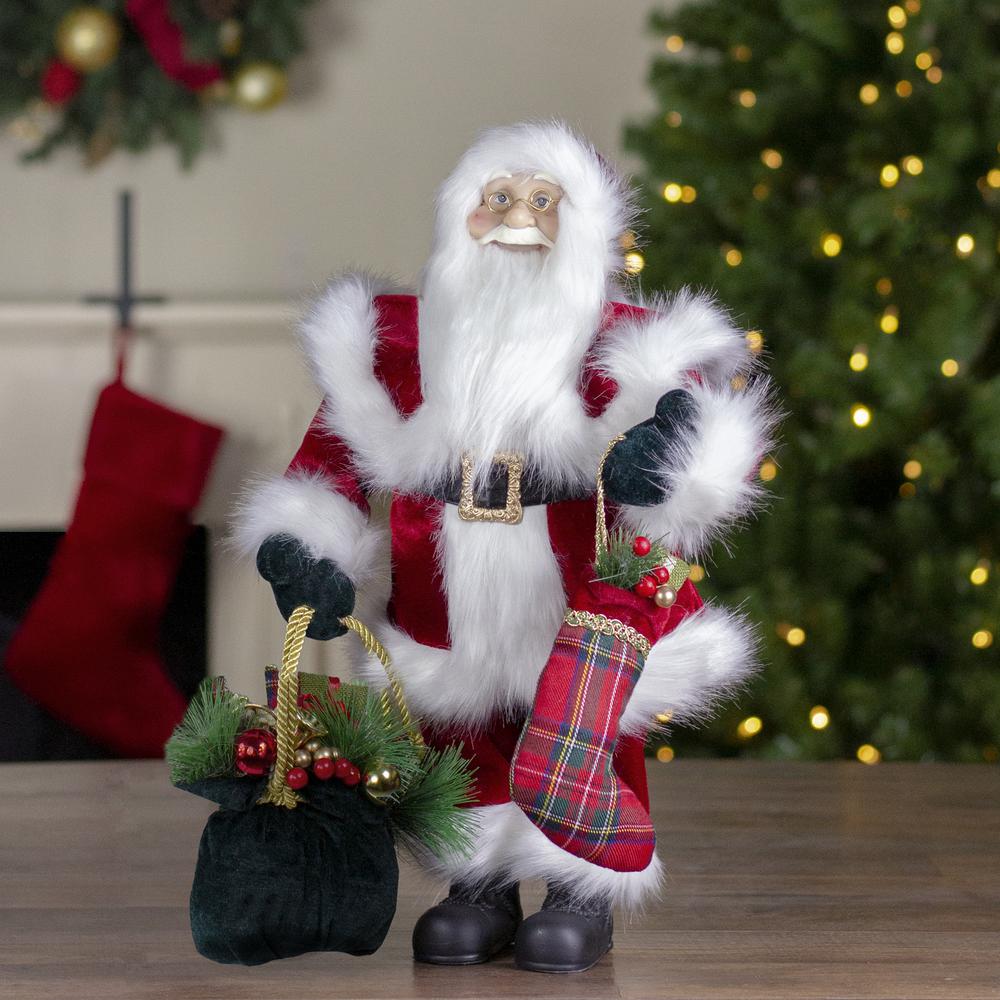 18" Standing Santa with Presents Christmas Figure. Picture 2