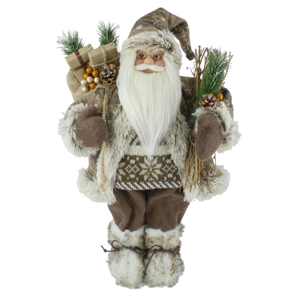 18" Standing Santa Christmas Figure with Presents. Picture 1