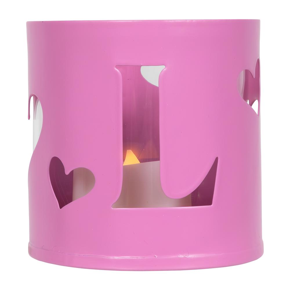 Love Valentine's Day Metal Votive Candle Holders - 2.75" - Set of 4. Picture 4
