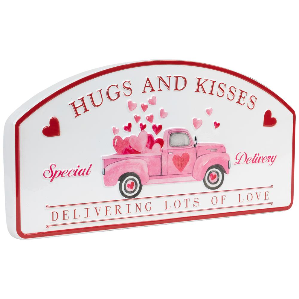 Hugs and Kisses Valentine's Day Wall Sign - 18". Picture 3