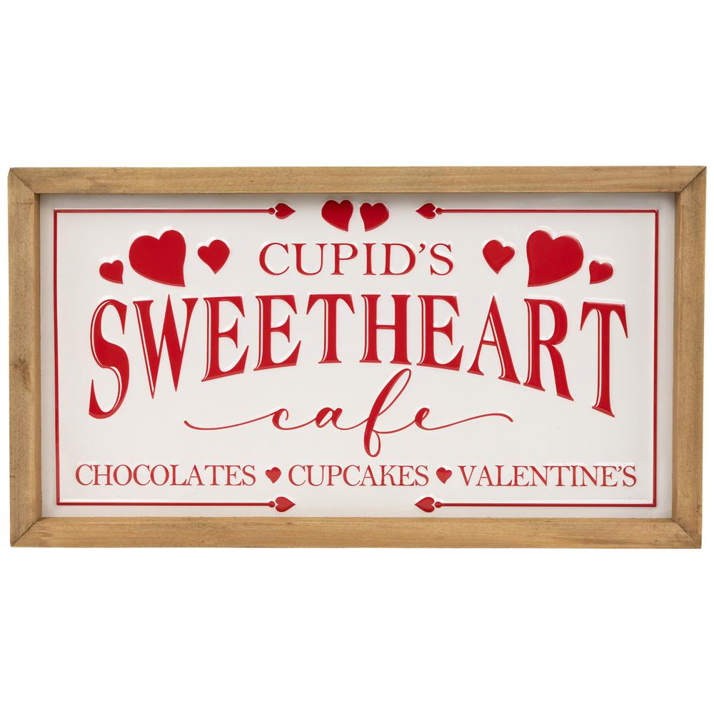 Cupid's Sweetheart Cafe Valentine's Day Framed Wall Sign - 15.75". Picture 2