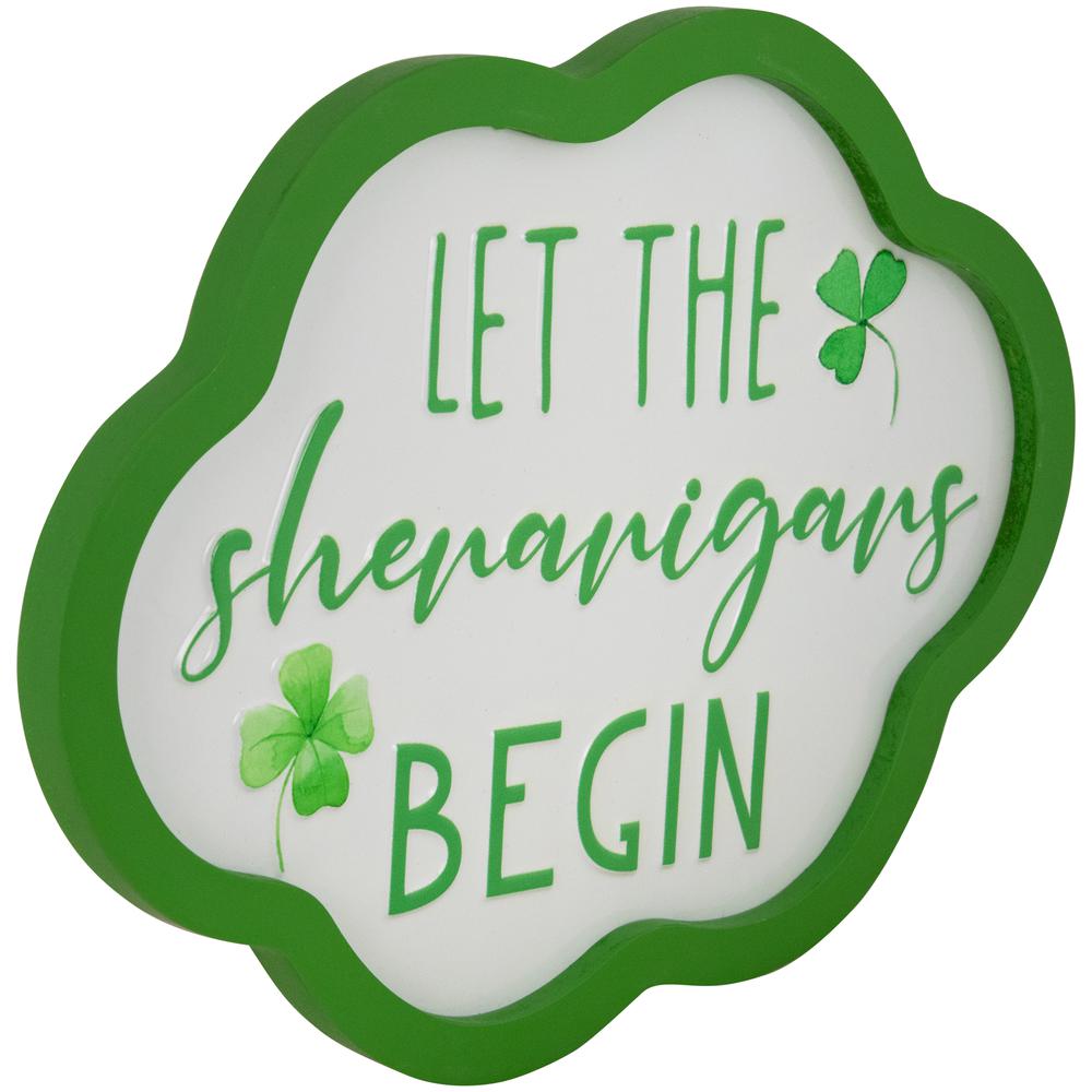 Let the Shenanigans Begin St. Patricks Day Framed Wall Sign - 14". Picture 3