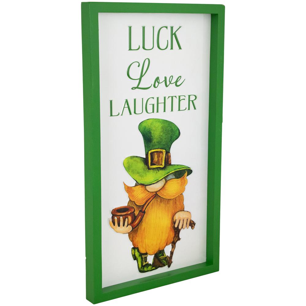 Luck Love Laughter St. Patricks Day Framed Wall Sign - 18". Picture 3