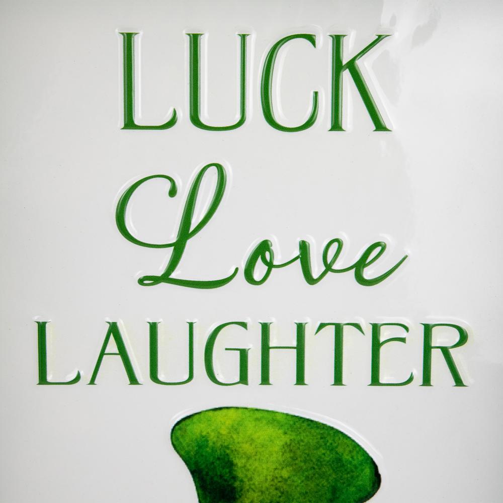 Luck Love Laughter St. Patricks Day Framed Wall Sign - 18". Picture 4