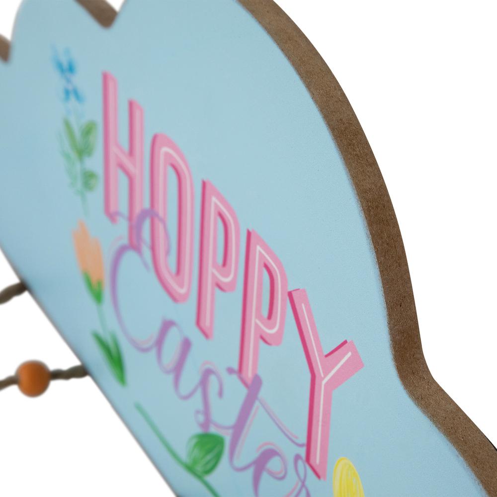Hoppy Easter Wooden Wall Sign with Bunny and Eggs - 15.75". Picture 5