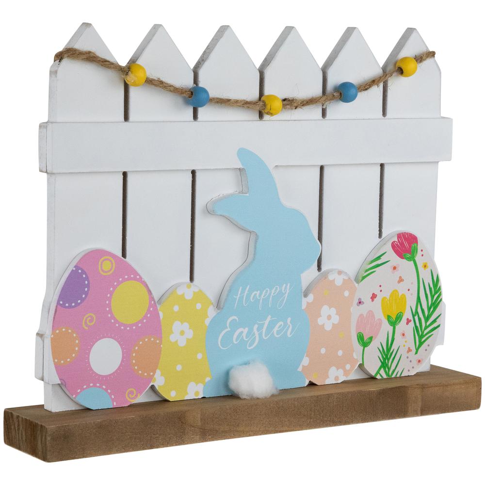 Happy Easter Bunny with Picket Fence Decoration - 11.75". Picture 3