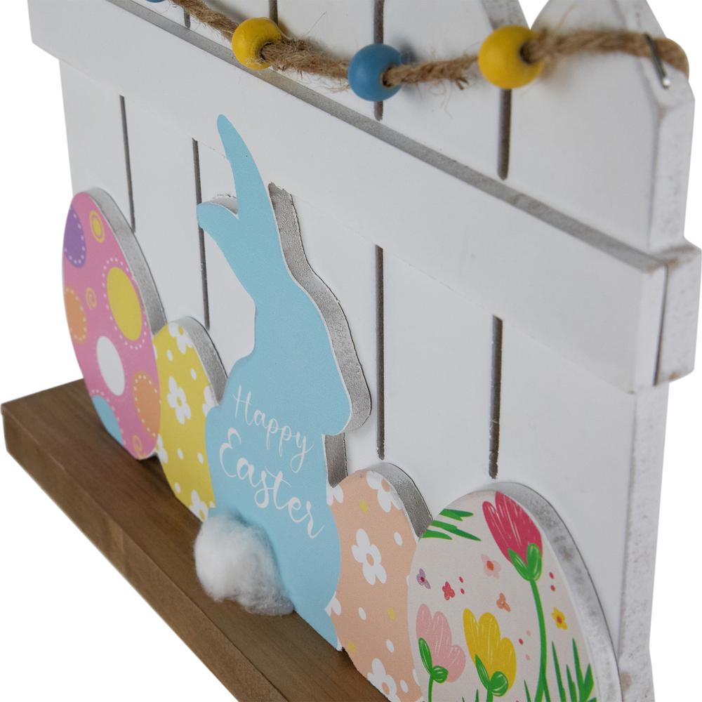 Happy Easter Bunny with Picket Fence Decoration - 11.75". Picture 4