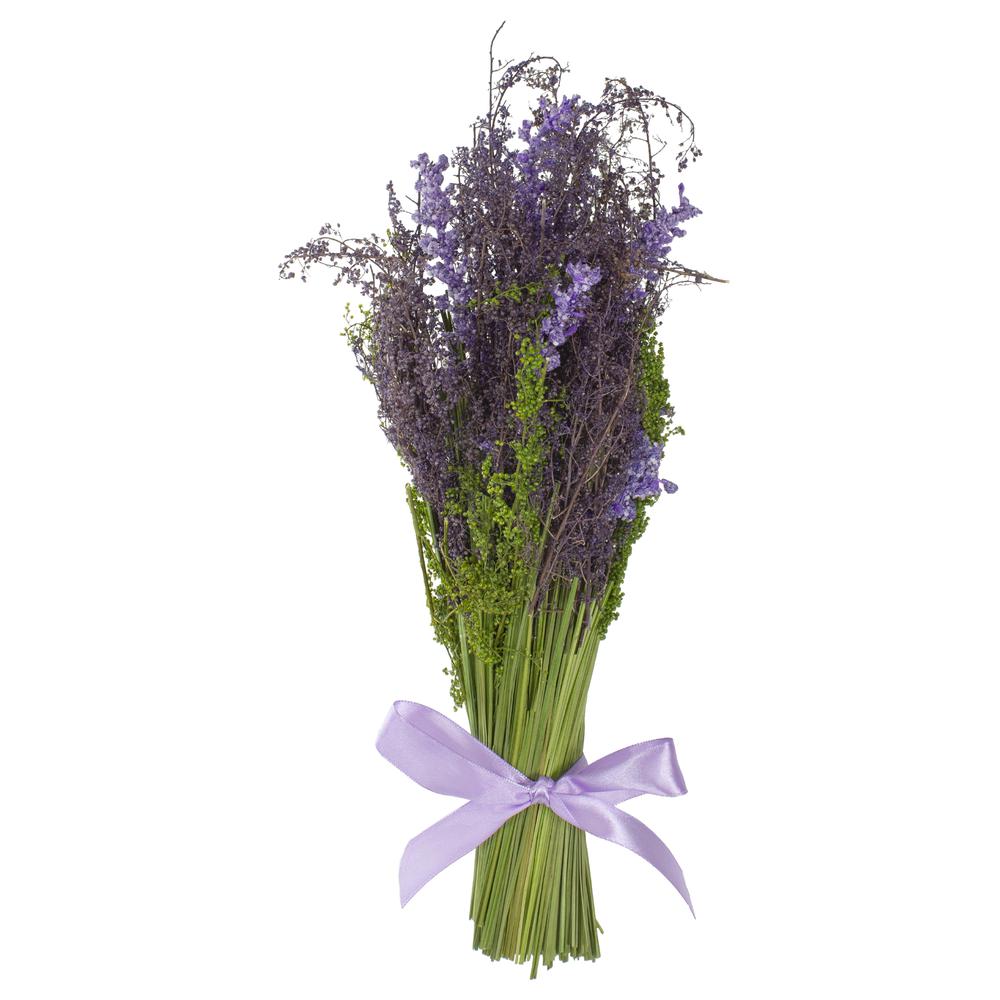 Lavender Artificial Springtime Bouquet  Purple and green 12". Picture 1