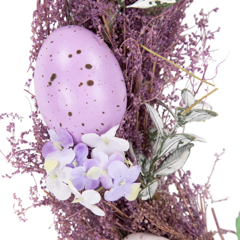 12" Lavender Speckled Egg Easter Twig Wreath. Picture 4