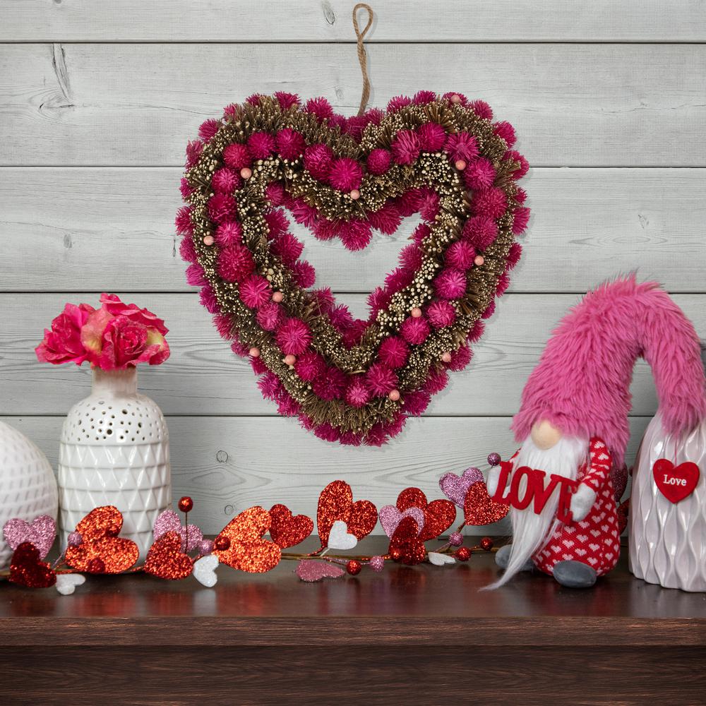 Light Pink Heart Shaped Wreath