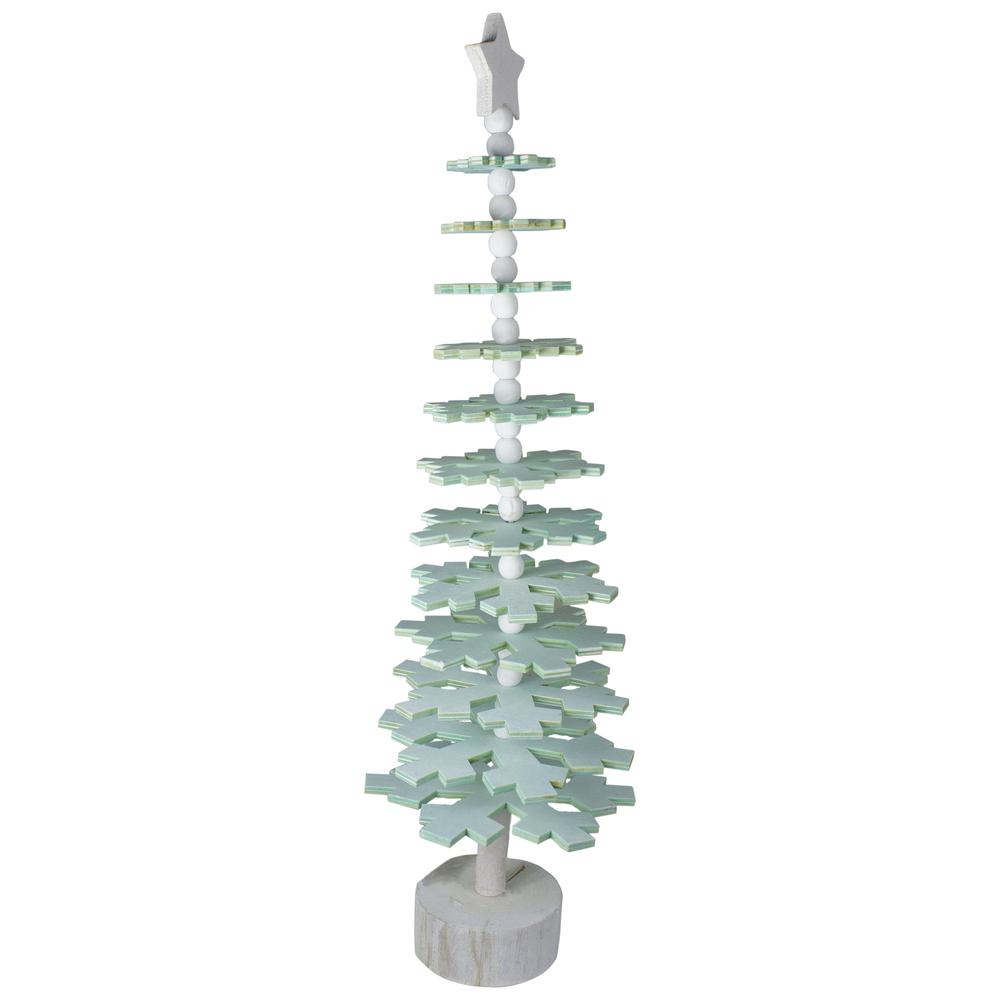 23" Blue Snowflake Cutout Christmas Tree With a Star Table Top Decor. Picture 4