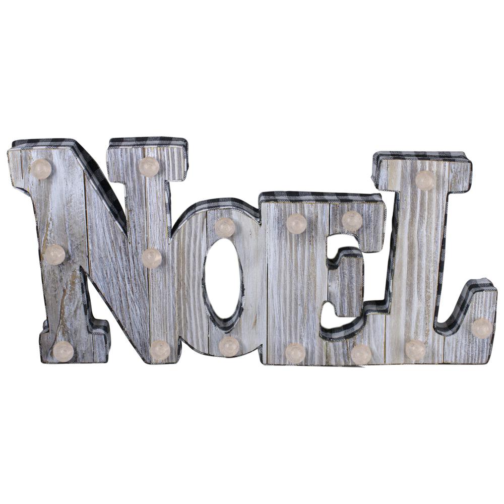 47" Lighted 3D Wooden "NOEL" Christmas Table Top Decor. Picture 1