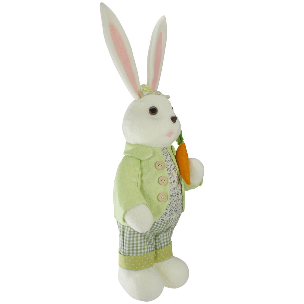 20" White and Green Standing Rabbit Easter Figure. Picture 2